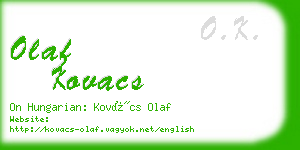 olaf kovacs business card